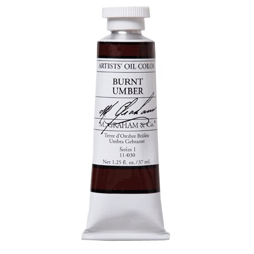 M. Graham & Co., Artists', Oil Paint, 1.25oz, Burnt Umber